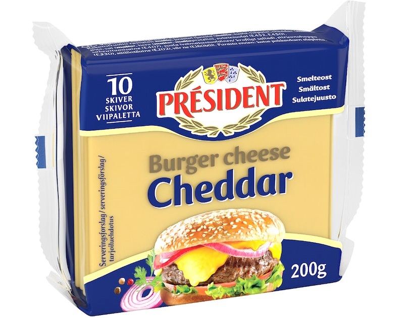 President Burger Cheese Cheddar 200g